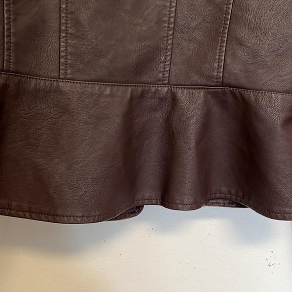 Baccini faux leather jacket brown - Picture 4 of 10